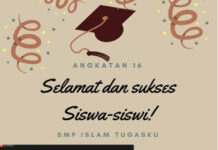 Pengumuman Kelulusan Angkatan ke-16 SMP Islam Tugasku
