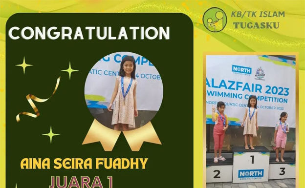AINA SEIRA FAUDHY JUARA 1 RENANG