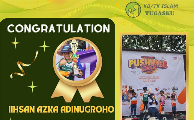 IIHSAN AZKA ADINUGROHO JUARA 1 PUSHBIKE RACE 2023