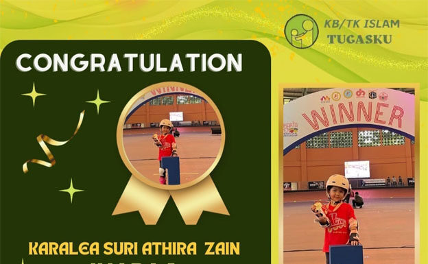 KARALEA SURI ATHIRA ZAIN JUARA SEPATU RODA U6 50 METER