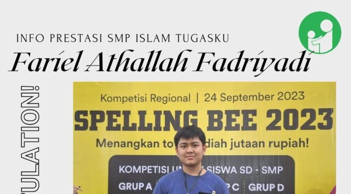 Fariel Athallah Fadriyadi JUARA 2 KOMPETISI REGIONAL SPELLING BEE 2023